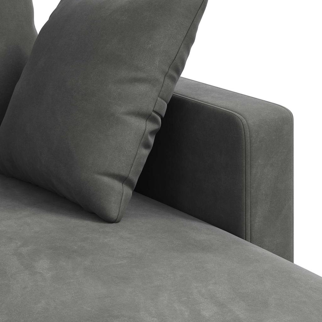 Sofa Dark Grey 178 X 134 X 80 Cm Velvet