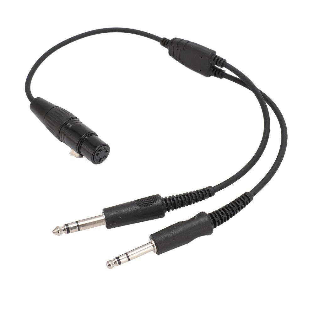 

5 Pin XLR Female for Airbus 5 Pin XLR to GA Adapter XLR Female to Dual GA Adapter Aviation Headset Headphone Adapter