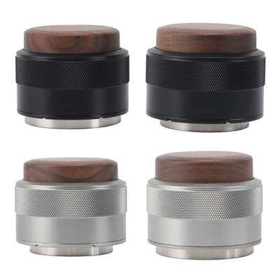 Coffee Distributor Tamper Constant Pressure 304 Stainless Steel Wood Handle Coffee Leveler for Coffe