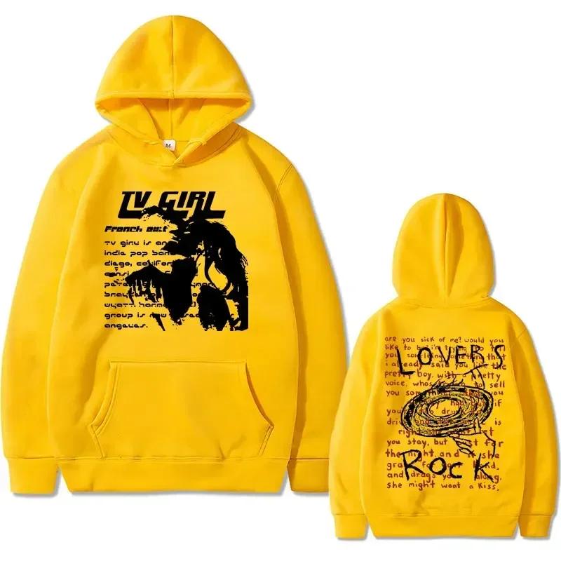 Retro-Fashion Herren-Hoodie TV-Mädchen-Enthusiast Rock-Song bedruckter Hoodie, Französisches Album-Poster, Produkt-Hoodie, warmer Pullover für Herbst und Winter