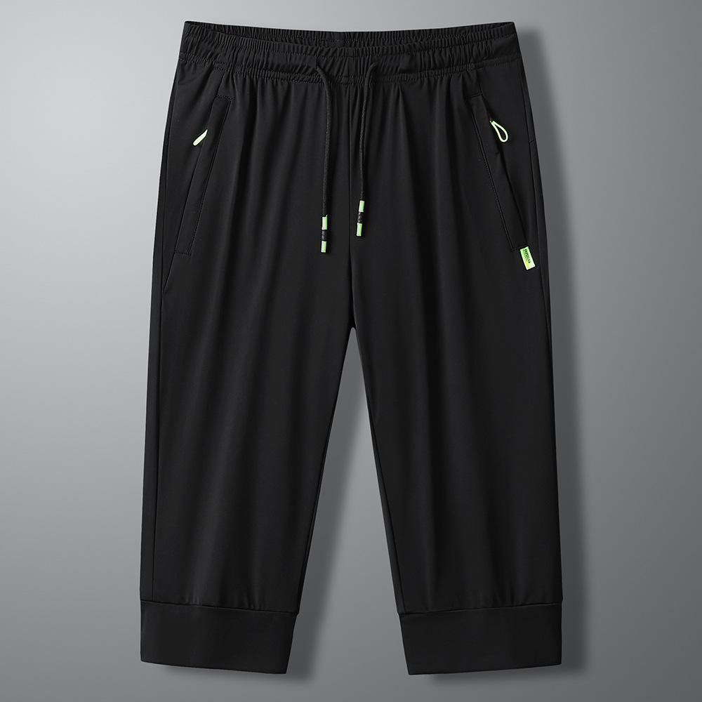 Zomer Hardlopen Los IJszijde Ritszak Zevenkwartsbroek Heren Dunne Casual Strand Over de Knie Rechte Shorts