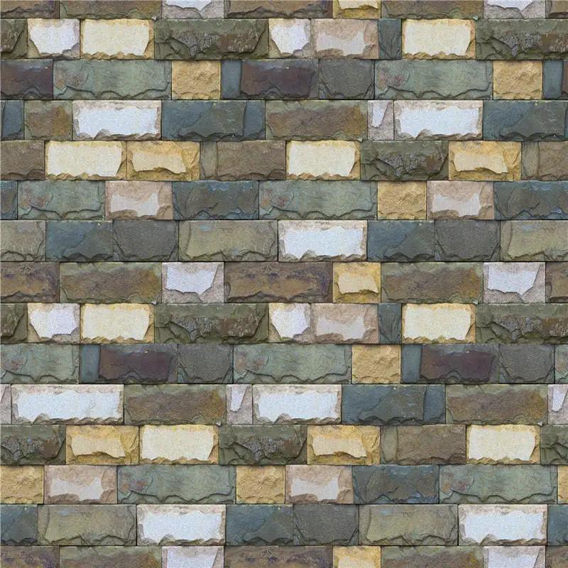 Home Decor 3D PVC Wood Grain Wall Stickers Paper Brick Stone wallpaper Rustic Effect Self-adhesive Home Decor Sticker Room