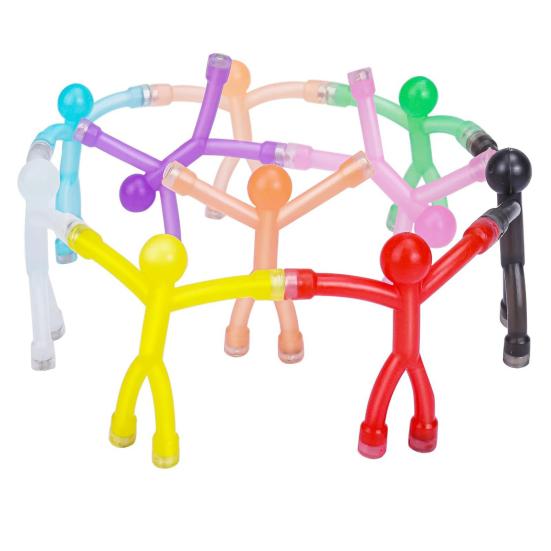 

6Pcs Magnetic People Figure Fidget Toy Portable Stress Relief Colorful Magnetic Men