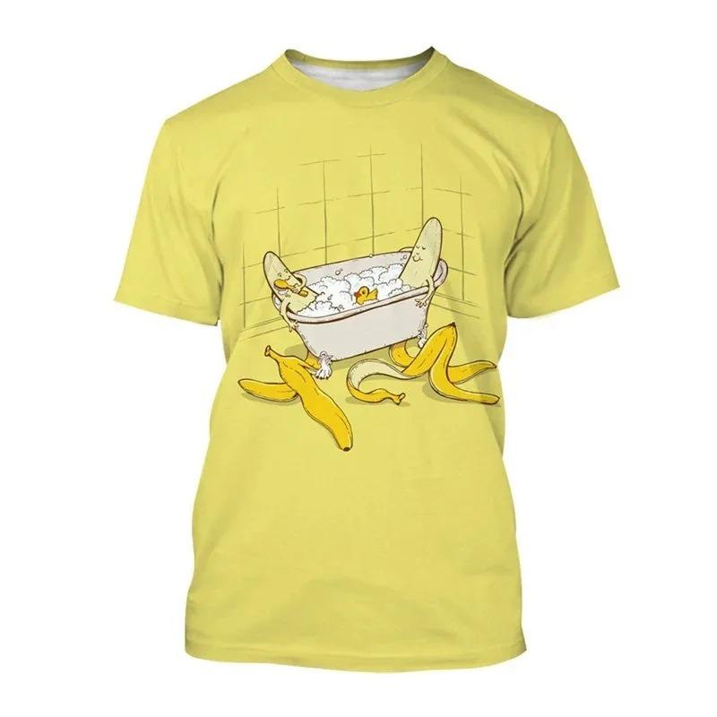 Summer Pattern T-shirt 3D Printed Fashionable Men's Street Casual Round Neck Short Sleeve T-shirt