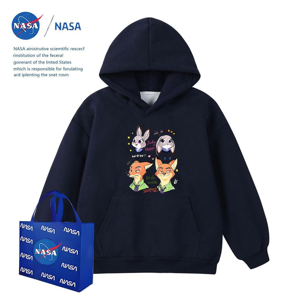 NASA Zootopia Kinder Kapuzenpullover: Süße Cartoon-Polizeibeamte Judy & Nick Jacke