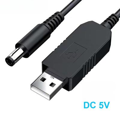 5.5*2.1mm WiFi To Powerbank Cable Connector DC 5V To 12V USB Cable Boost Converter Step-up Cord for Wifi Router Modem Fan
