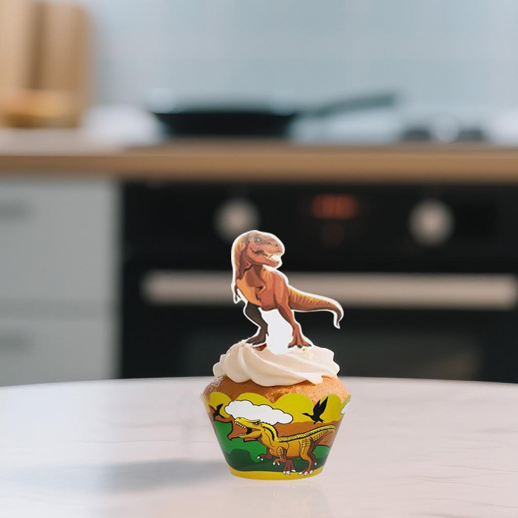 Dinosaur Cupcake Topper, Cupcake Decoration Boys Kids Dinosaur Theme Birthday Party