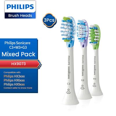 3pcs Brush Head Replacements Applicable To: Philips HX3, HX6, HX9 Electric Toothbrushes HX9043 HX9053 HX9063 HX9073