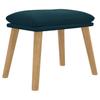 Footstool Blue 45 X 29.5 X 35 Cm Velvet