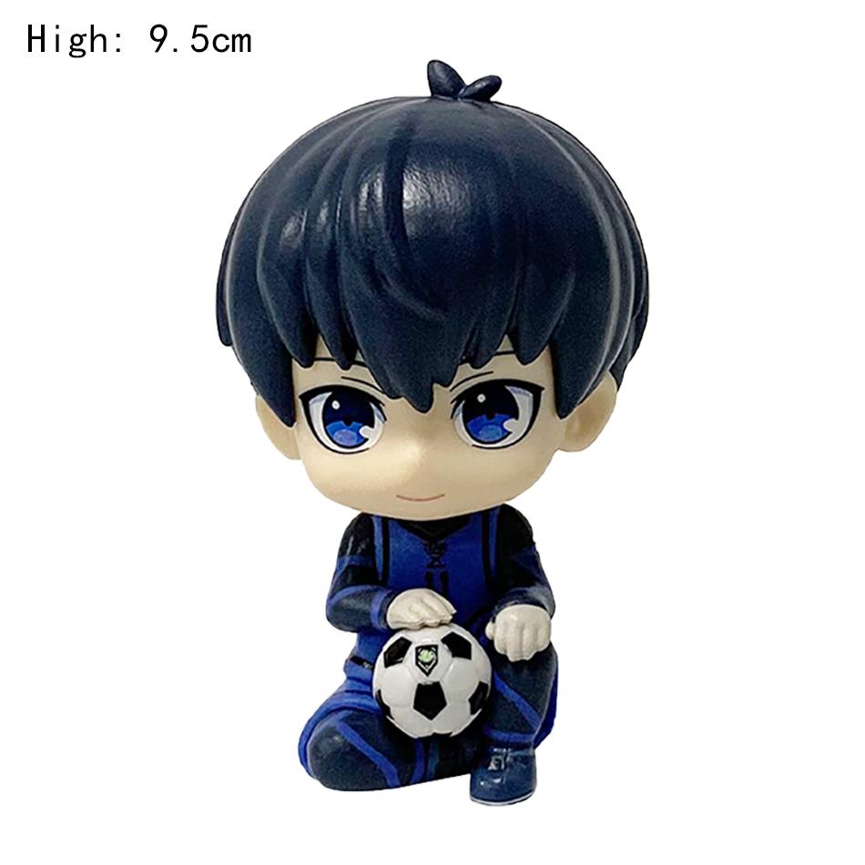 10cm Blue Lock Gk Anime Figure Nagi Seishiro Isagi Yoichi Q-Version Kawaii Cute Sitting Pose Model Statue Kid Desktop Decoration