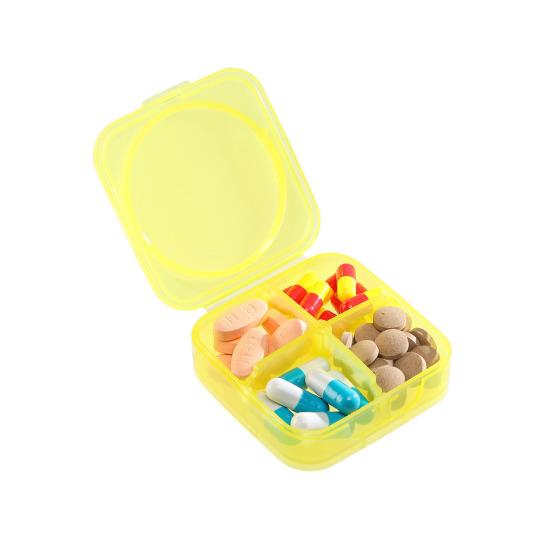 7PCS Pill Box Organizer Small Compact Modular Design Detachable High-visibility Color Container for Medication And Supplements