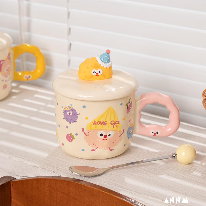 Creative Cartoon Water Cups Cute and Good Looking Children's Day Mugs Ceramic Cups Birthday Gifts Household Drinking Cups