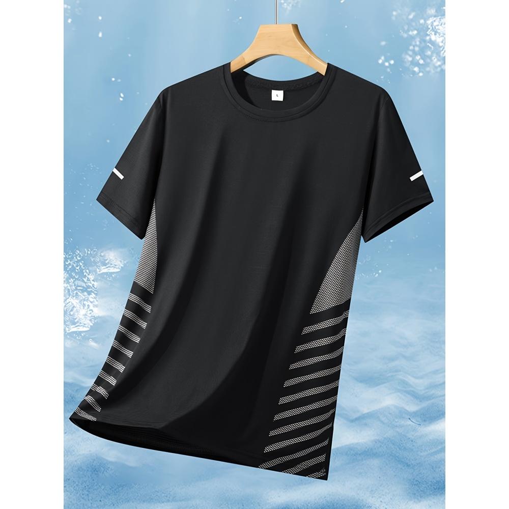 Summer Men T Shirts Running Outdoor Quick Dry T-Shirt Men Summer Thin Sportswear Loose Breathable Versatile Trendy Gym Running S
