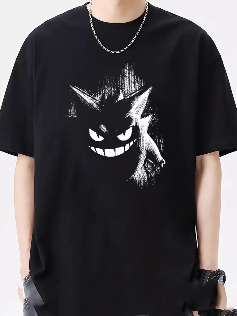Pokemon Tshirt Mens Pure Cotton Casual Tshirt Round Neck Short Sleeve Clothing Summer Sports Casual Short Sleeve Popular Top
