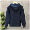 Mens Hollow Out Hooded Cardigan Loose Knit Sweater Casual Outerwear