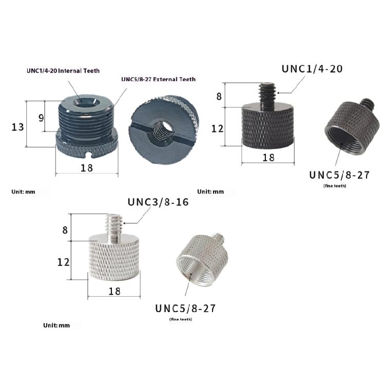 8 Stück Mikrofonständer Adapter 5/8 auf 1/4 auf 3/8 Schraubadapter für Mikrofonständer Klemme Mikrofonständer Halter Adapter
