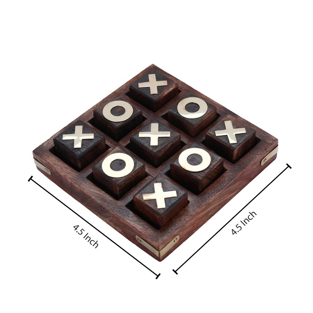 Shriji Crafts Dřevěné Piškvorky Pedagogická Hrací Deska