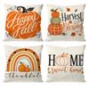 Pumpkin Patch Cushion Cover Double-Sided Plush Sofa Cushion Covers Organic Breathable Invisible Zipper