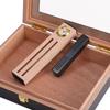 Qie Long Portable Large Capacity Cedar Wood Cigar Humidor Box