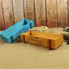 1 PC Planter Decorative Pots Trough Vintage Crates Succulent Boxes Rectangle Vase Wood Flowerpot