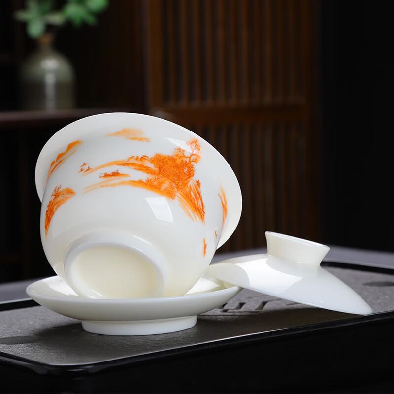 Dehua Ceramic Anti-Scald Gaiwan Teacup
