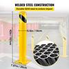 Safety Bollard, 42 Inch Height Bollard Post, 5.5 Inch Diameter Steel Pipe Safety Bollard Post, Yellow Steel Bollard, Steel Safety Bollard with 8