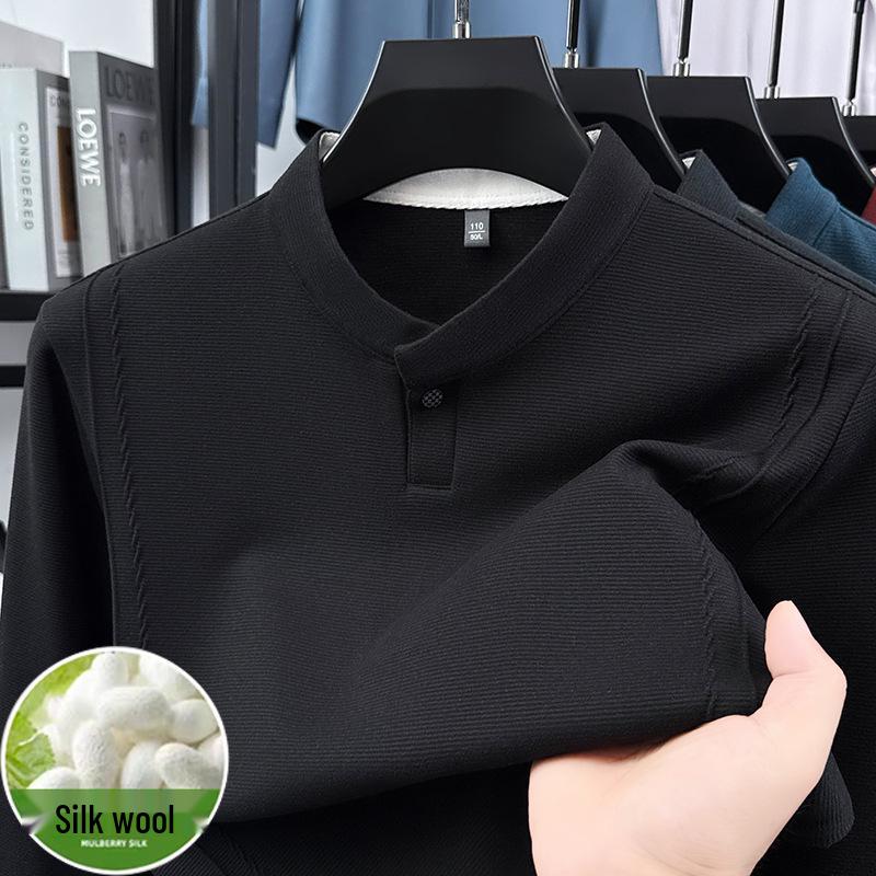 

2025 Autumn/Winter Men s Solid Color Stand Collar Hoodie - Fashionable, Casual, Comfortable, Versatile Menswear 4XL чорний