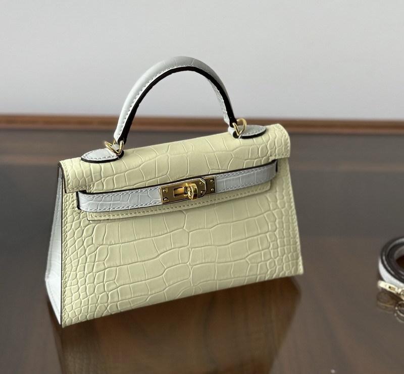 New Leather Handbag Bag, High-gloss Crocodile Pattern Second-generation Hand Carry Mini Shoulder Women's Bag