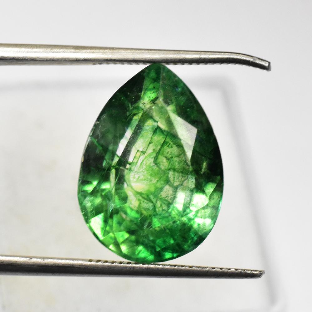 Natural Green Emerald 9.40 Ct Pear Cut Loose Gemstone From Colombia