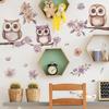 Painted Flowers Branches Owls Bedroom Living Room Entrance Hall Background Beautification and Decoration Wall Stickers