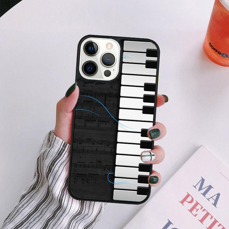 Music Piano Elegant Phone Case For iPhone 17 Air 14 13 12 16Pro Max 15  Plus Cover Shell Max coque