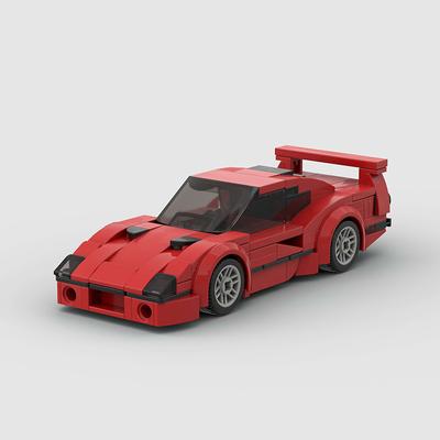 MOC Building F40 Bloques Moc City Coche de Carreras Deportivo Vehículo Ladrillos DIY Juguetes Regalo de Navidad Halloween