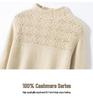 Romantic & Aesthetic High Neck 100% Pure Cashmere Red Sweater – Warm, Soft, Knitted Base Layer for Women