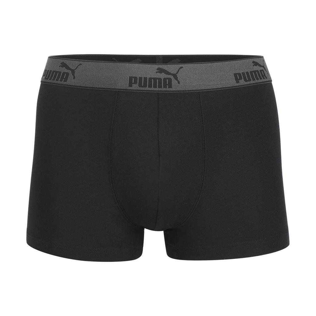 Puma מכנסי בוקסר קצרים קז'ואל ספורט בצבע אחיד עם לוגו אותיות 3 יחידות תחתונים לגברים 701229116-003