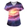 Women's Printed  Uniform Work Uniform V-Neck Pocket Protective Uniform Protective Uniform