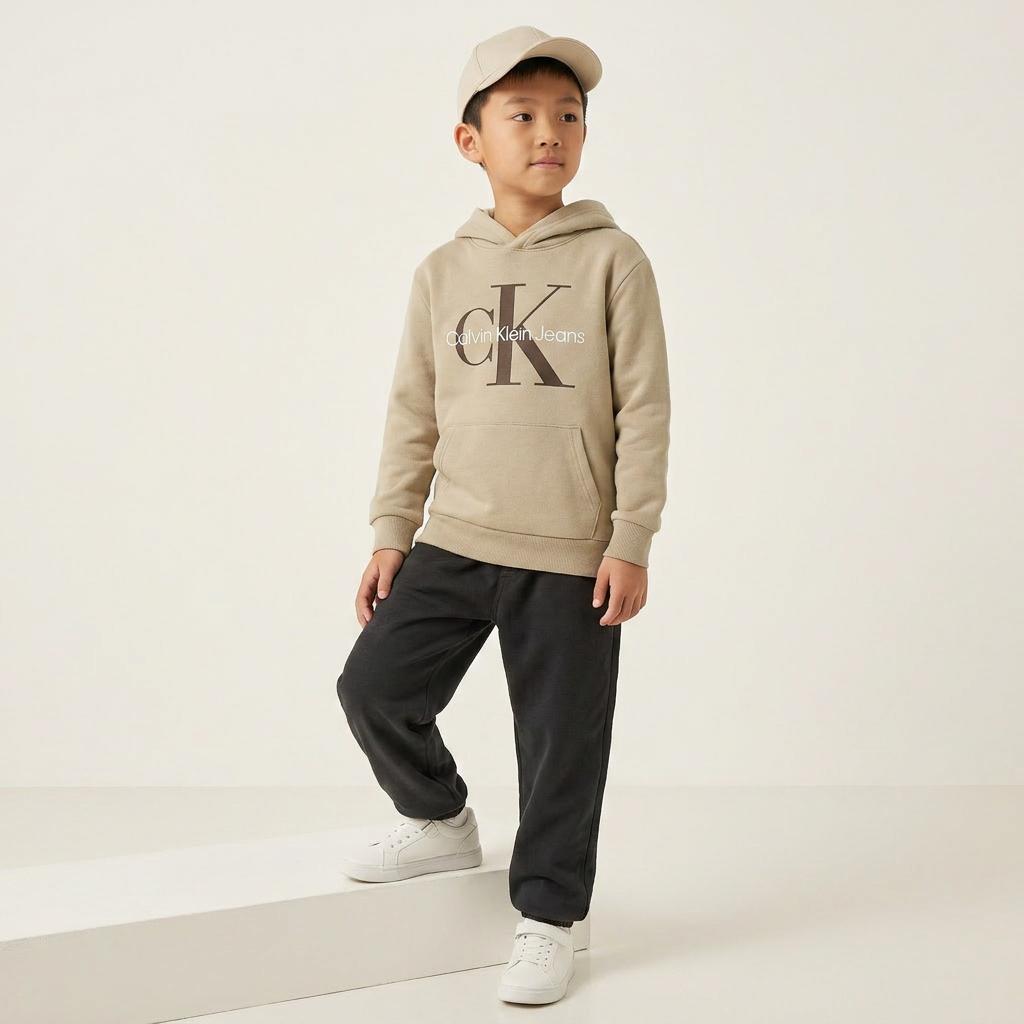 Calvin Klein Logo Pullover Hoodie Long Sleeve Kids Kids hoodies CKFIB04F-170