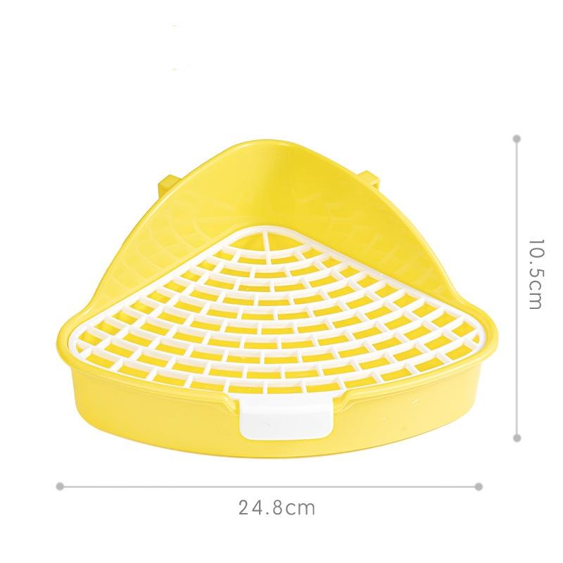 

Premium Options High Quality Large Capacity Triangle Toilet Mini Pet Urine Bowl Placed in The Corner of The Wall Appropriately A Variety of Color жовтий