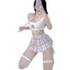 Large Size Sexy Lingerie Sexy JK Cute Campus Three Points Pure Desire Passion Temptation Short Skirt No Pajamas Uniform