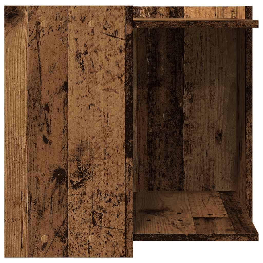 Vidaxl Litter Box Cabinet, Old Wood, 53X53X51 Cm