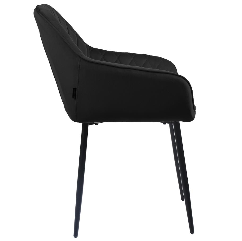 Upholstered Chair Rello Velvet Black