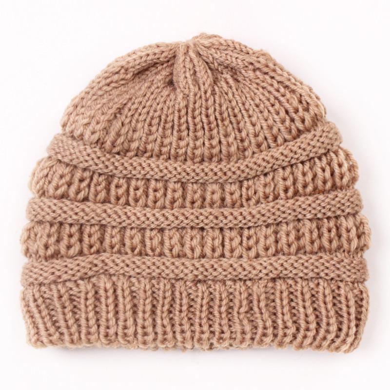 New Children's Knitted Hats, Autumn and Winter Warm Candy-colored Baby Boys and Girls Baby Wool Hats