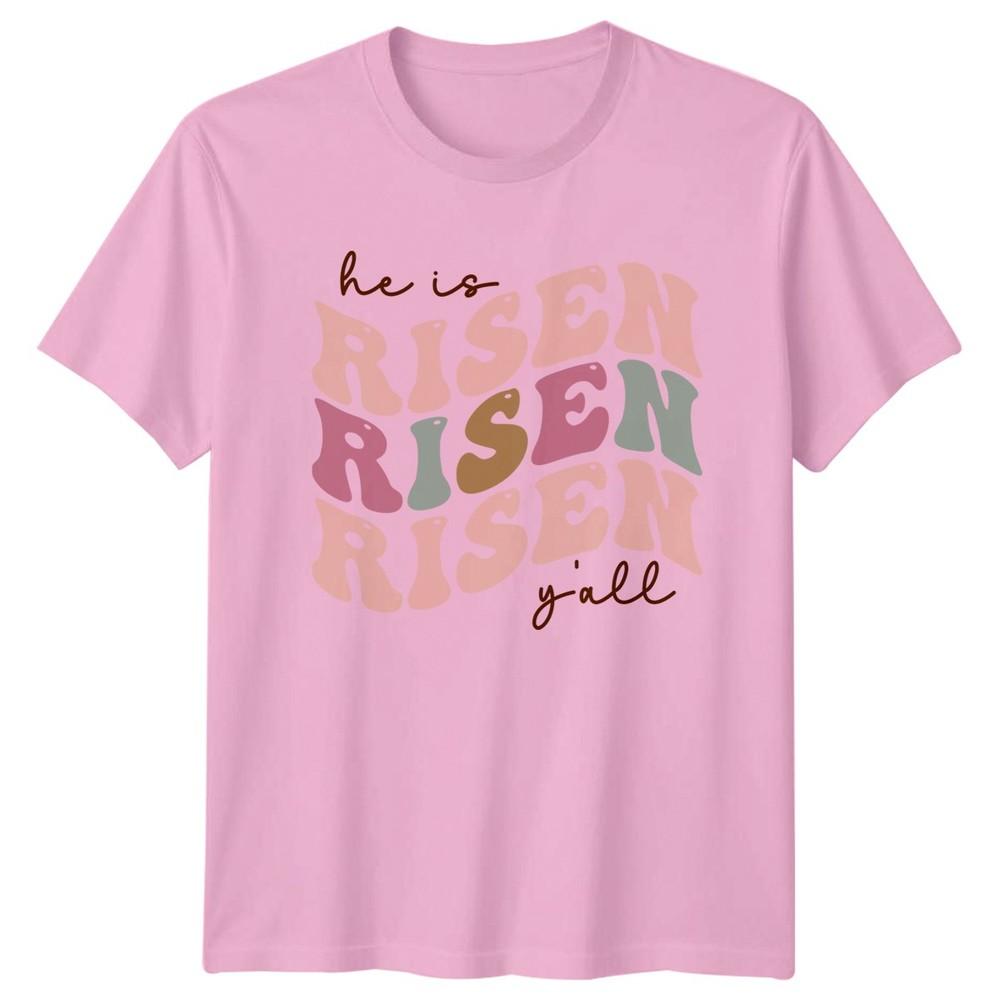He Is Risen Risen Risen TShirt Groovy Christian Easter Gift For Him And Her