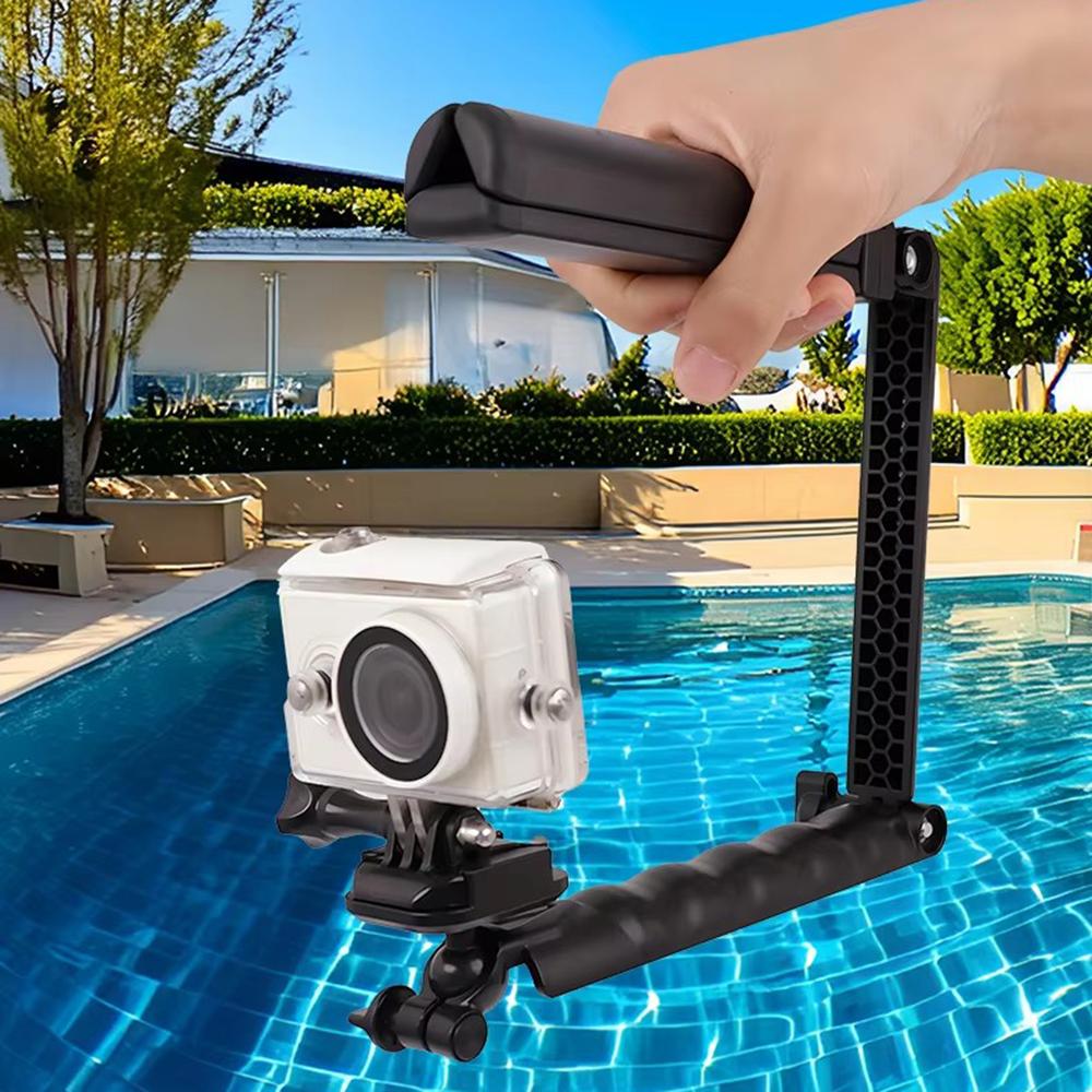 C062 Folding Selfie Stick Tripod Action Camera Three-Way Adjustable Arm Phone Live Streaming Bracket