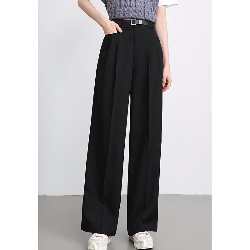 Betu Women's High-Waist Loose Wide-Leg Trousers