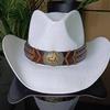 Cowboy Straw Hat Horse Head Accessories  Western Style  Unisex Retro Straw Cowboy Hat Sombrero Hombre