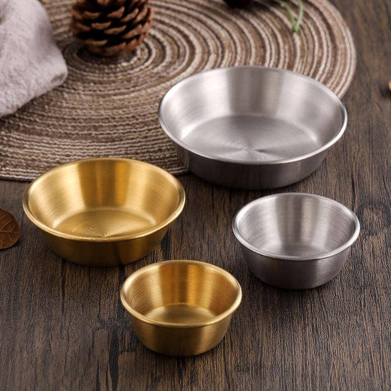 304 Stainless Steel Food Storage Tray Thickened Sauce Dipping Dish Snack Pan Kimchi Plate  Pot Seasoning Dish Kitchen Utensil
