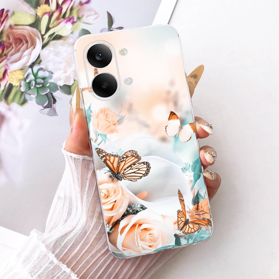 For Xiaomi Redmi Turbo 5 Max Case Cute Cat Flowers Painted Cover Soft Slim Phone Case For Xiaomi Redmi Turbo 5 Turbo5 Max Fundas