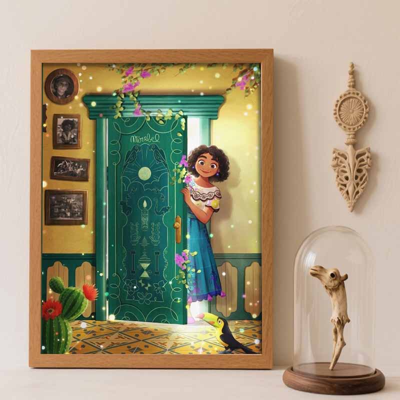 Disney 5D Diamond Painting Set DIY Encanto Mirabel Handmade Diamond Decorative Painting Home Decoration Round 20x30cm