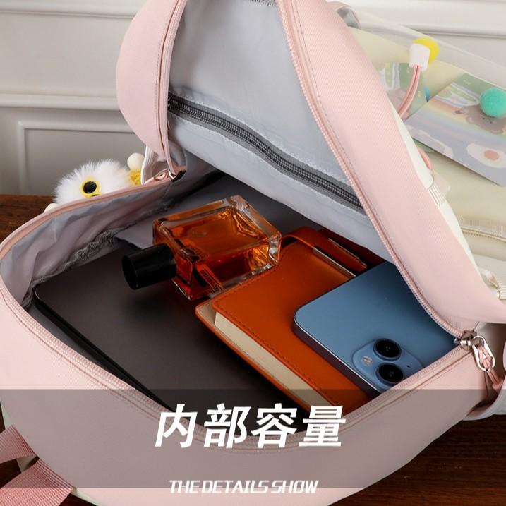 Schoolbag Korean Version Ins Cartoon Backpack for Women, Large Capacity, Small Fresh Student Schoolbag, Two-dimensional Girl, Bar Pain Bag for Women