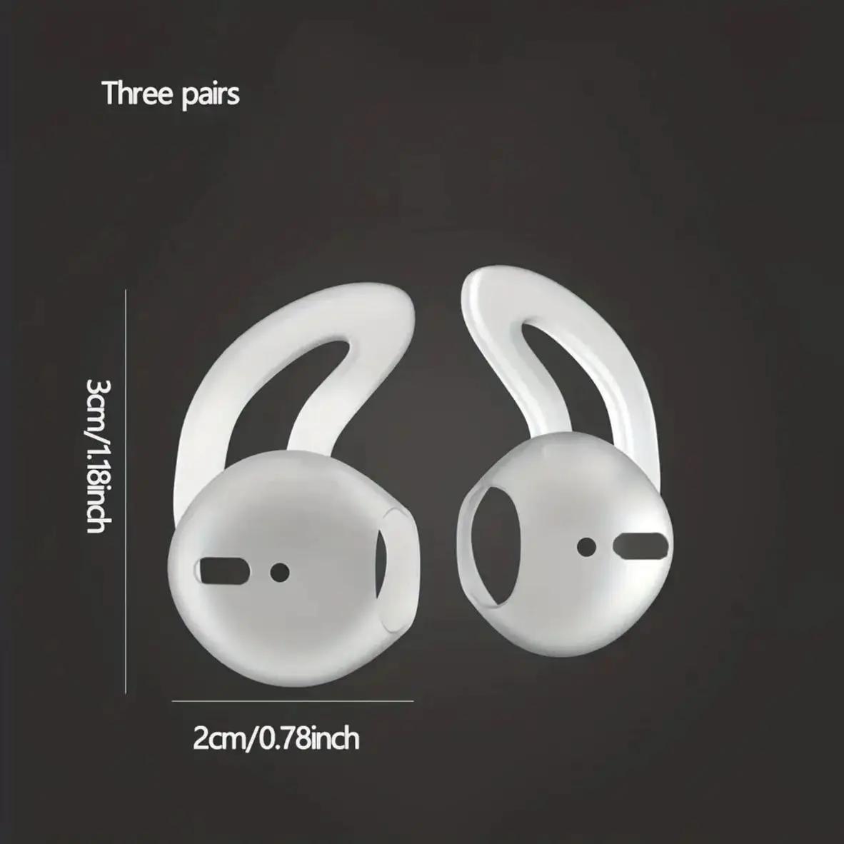 

3 пары - Амбушюры для Airpods 2 Беспроводные Bluetooth Для наушников Iphone Подушечки Силиконовые накладки на уши Чехол Амбушюры Вкладыши 3 pairs белый